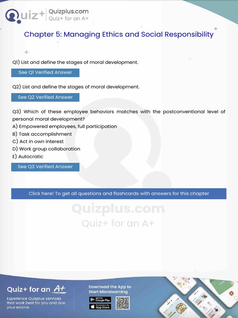 List and Define The Stages of Moral Development | PDF | Organizational ...