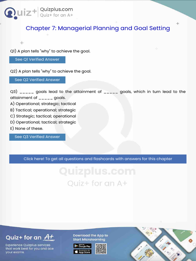 A Plan Tells Why To Achieve The Goal | PDF