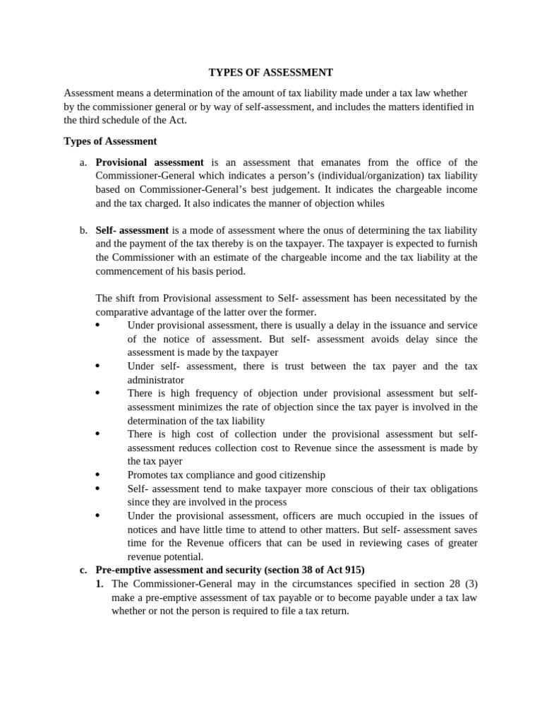 5 Types of Assessment | PDF | Taxes | Taxation In The United States