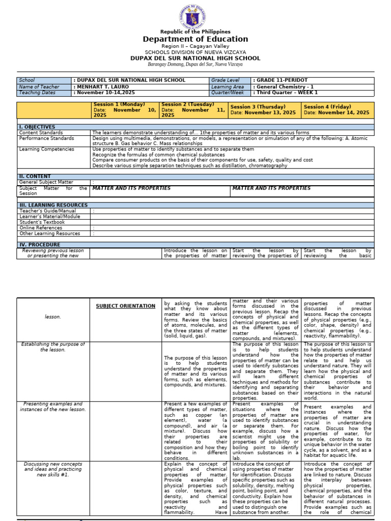 Gen Chem - Week 1 | PDF