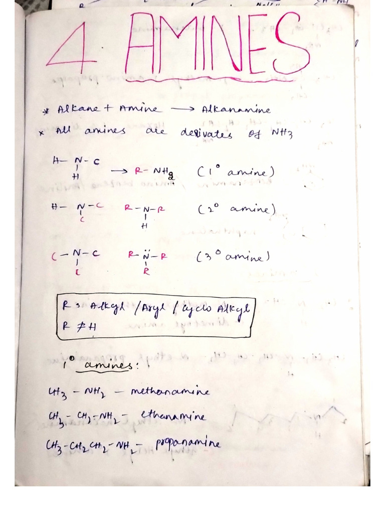 Revised Complete Notes of AMINES With DPPs (Arjun Naidu) | PDF