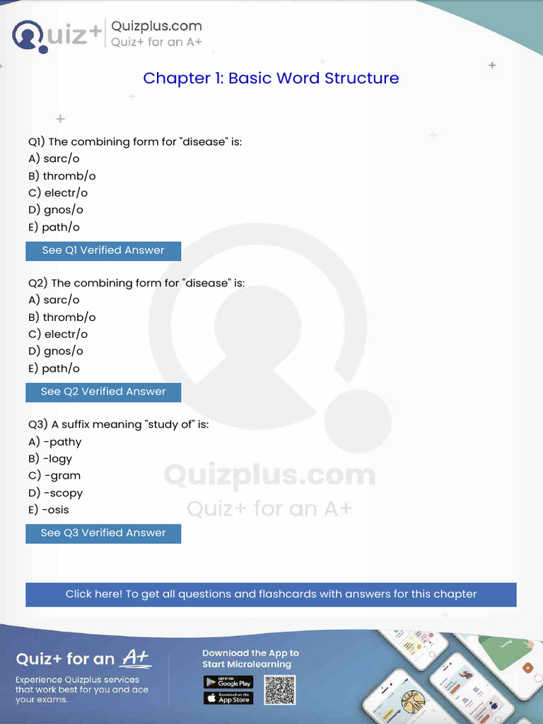 The Combining Form For Disease Is | PDF