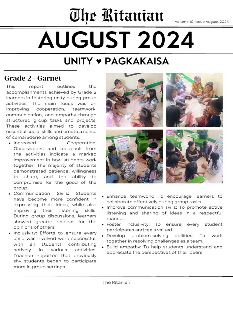 RDELC - August 2024 Accomplishment | PDF