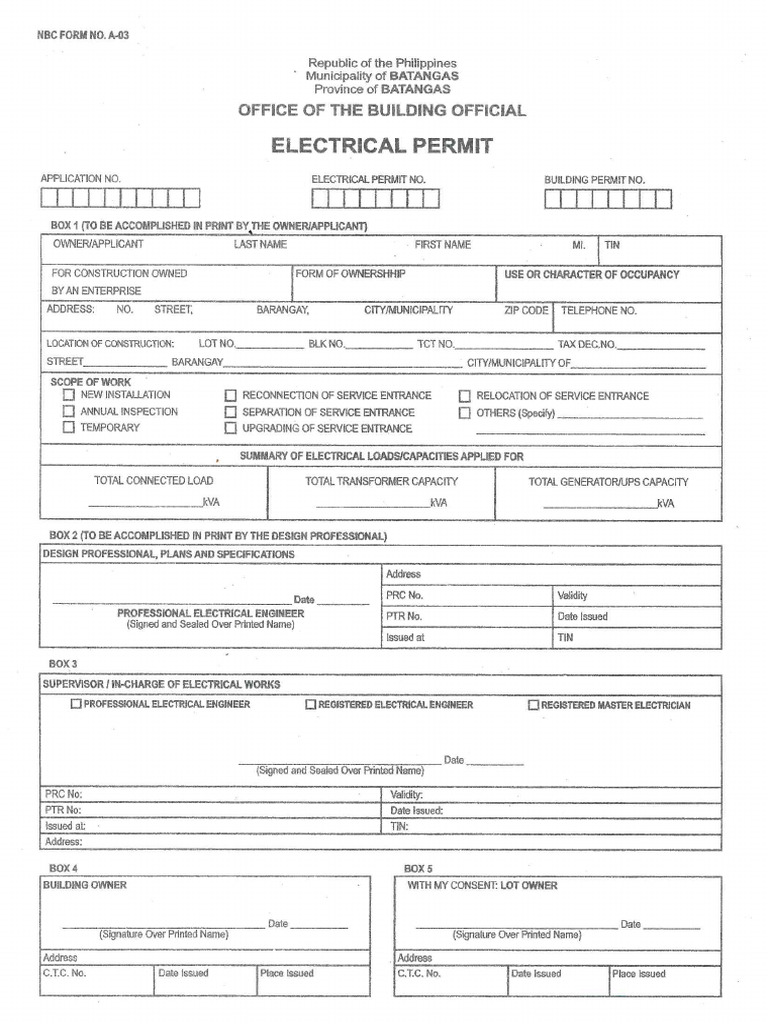 Electrical Permit | PDF