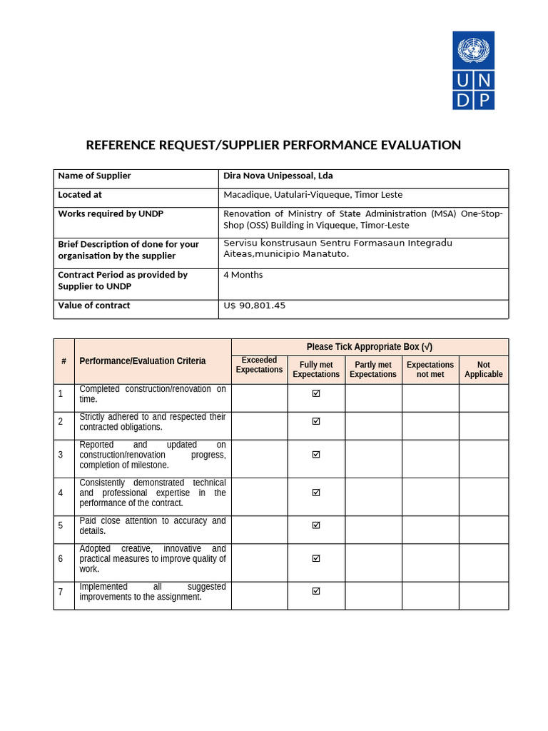 Reference Check Dira Nova Sent | PDF