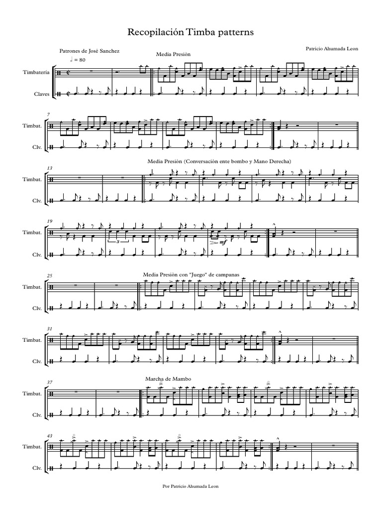 Timba Patterns - Partitura Completa | PDF