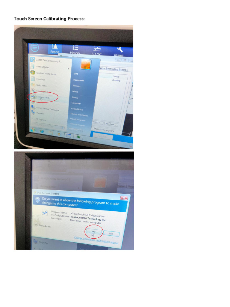 Touch Screen Calibrating Process | PDF