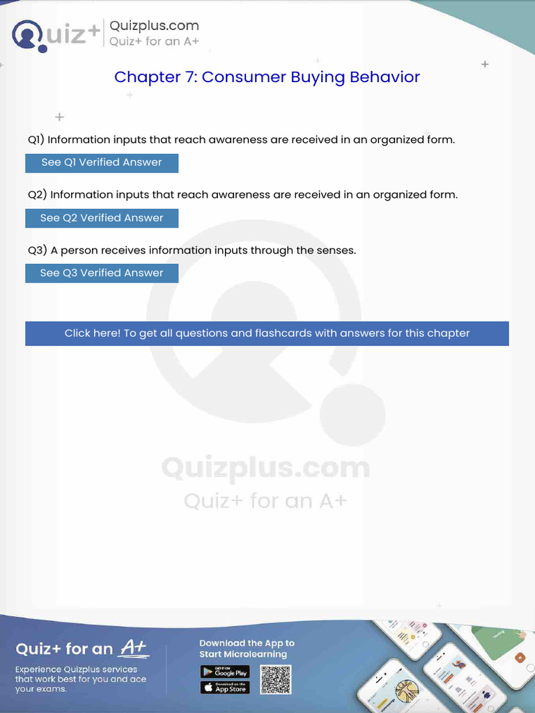 Information Inputs That Reach Awareness Are Received in An Organized ...