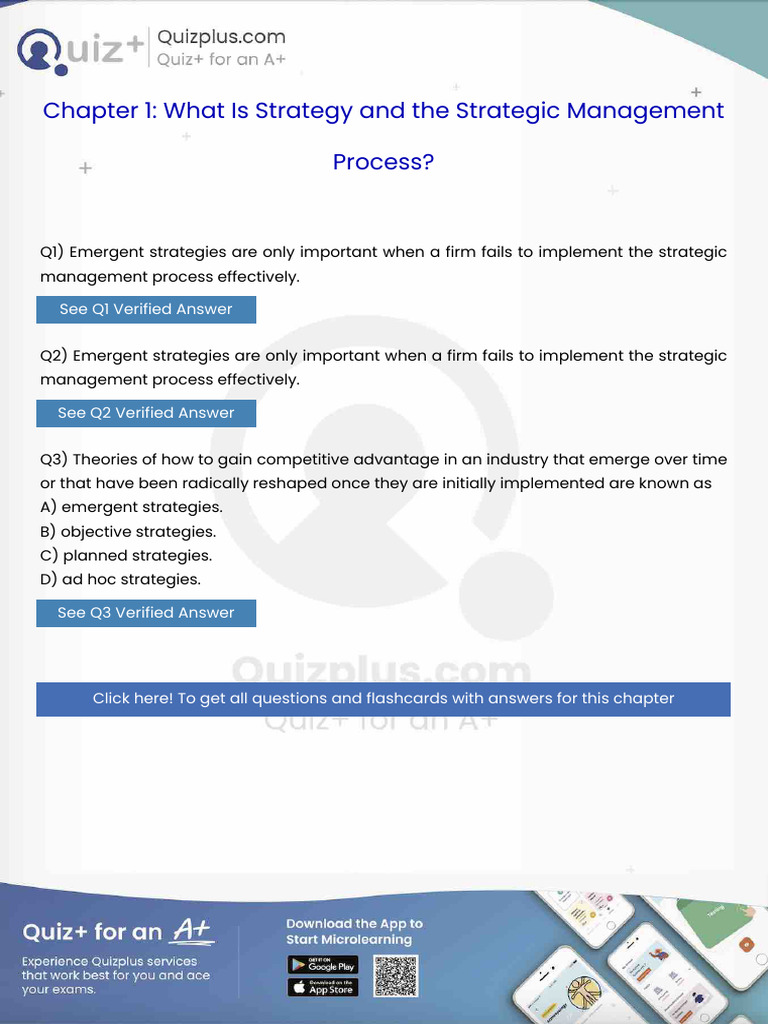 Emergent Strategies Are Only Important When A Firm Fails To Implement ...