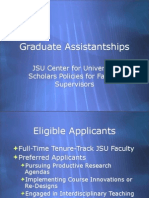 Graduate Assistantship Policies