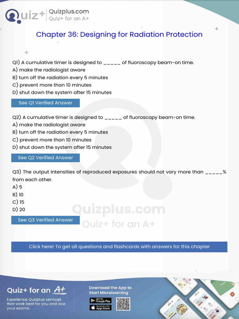 A Cumulative Timer Is Designed To of Fluoroscopy Beamon Time | PDF