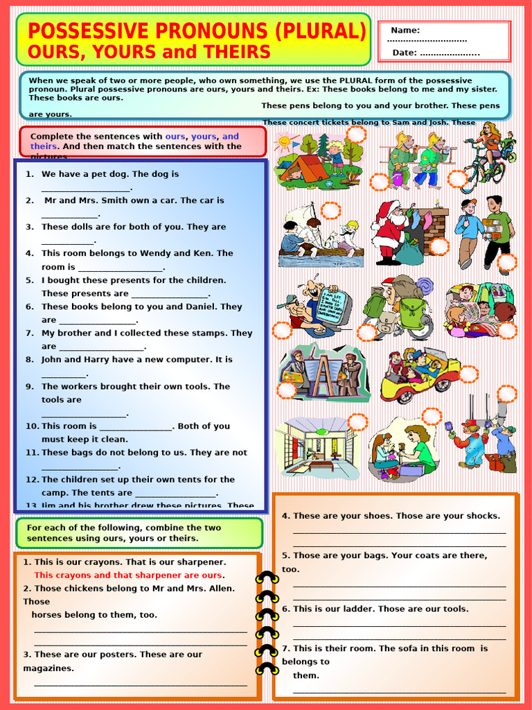 Plurals Ours Yours Theirs | PDF