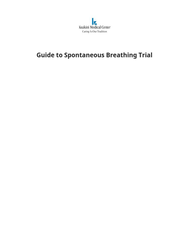 Spontaneous Breathing Trial | PDF
