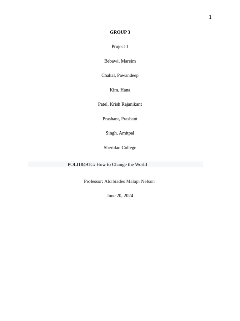 GROUP3 - Project 1 | PDF | Social Movements | Activism