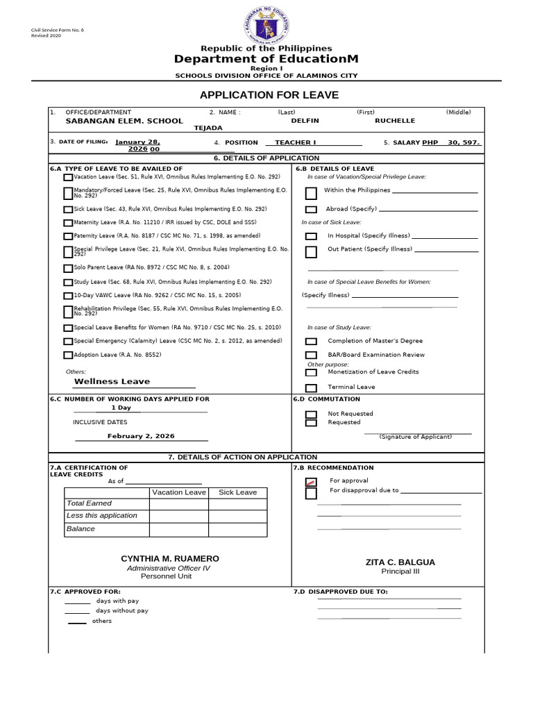 Blank Form 6 | PDF
