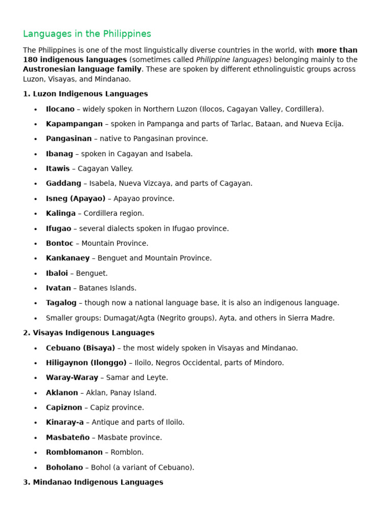 Languages in The Philippines | PDF