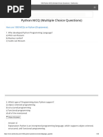Python Code Output MCQs | PDF | Python (Programming Language) | Bracket