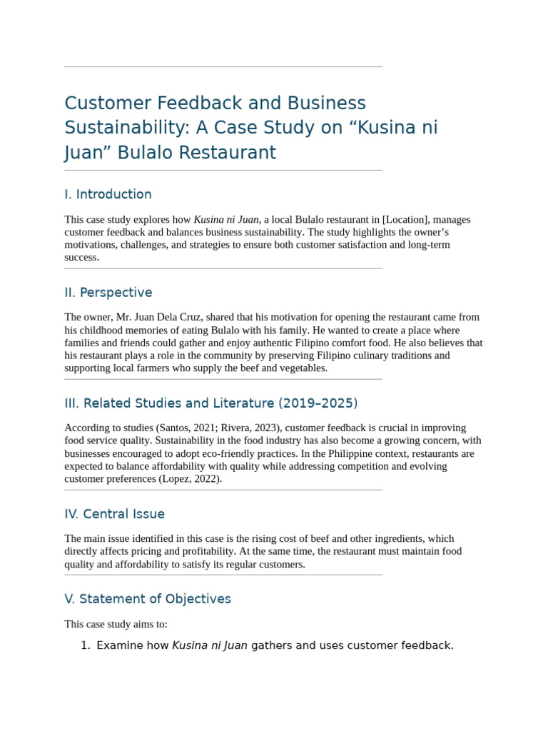 Case Study Format | PDF