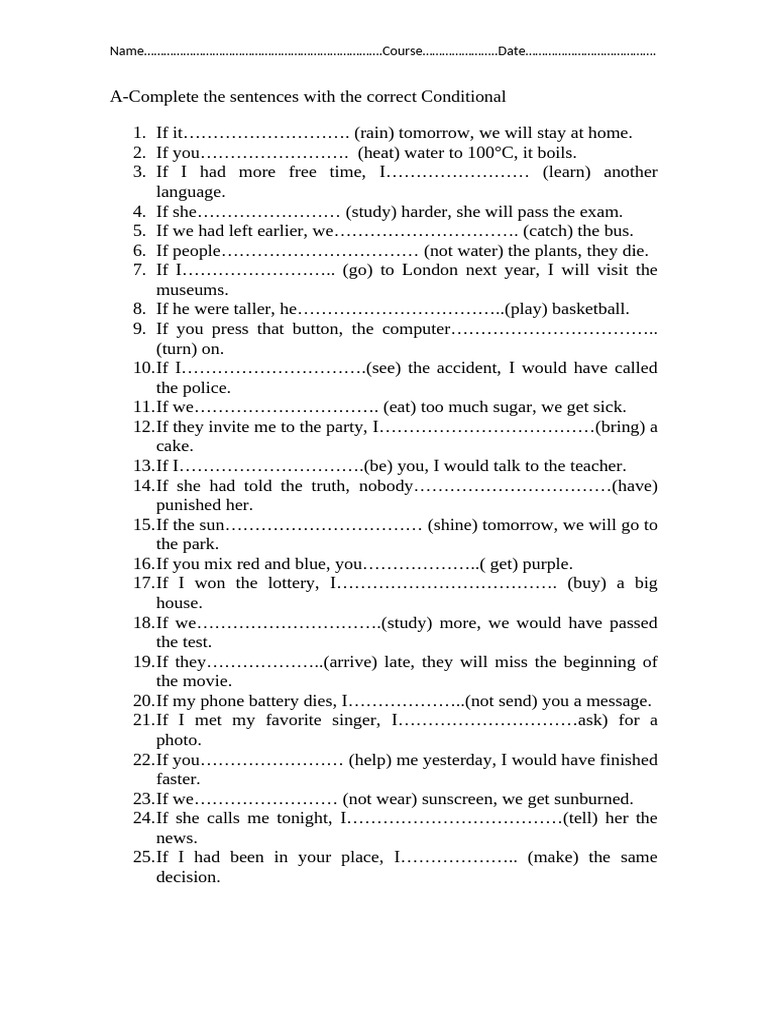 Conditionals | PDF