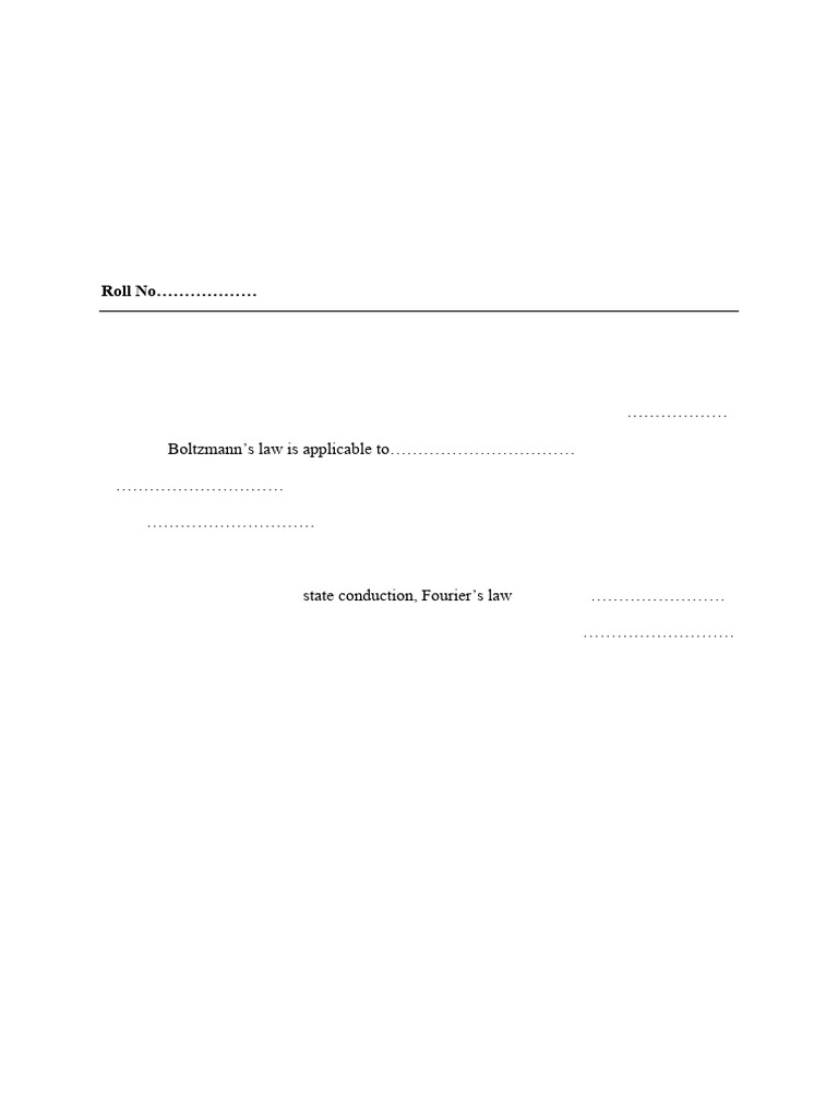 1st Mid Term Exam HMT | PDF