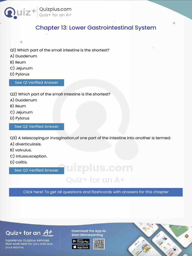 Which Part of The Small Intestine Is The Shortest | PDF | Lung ...