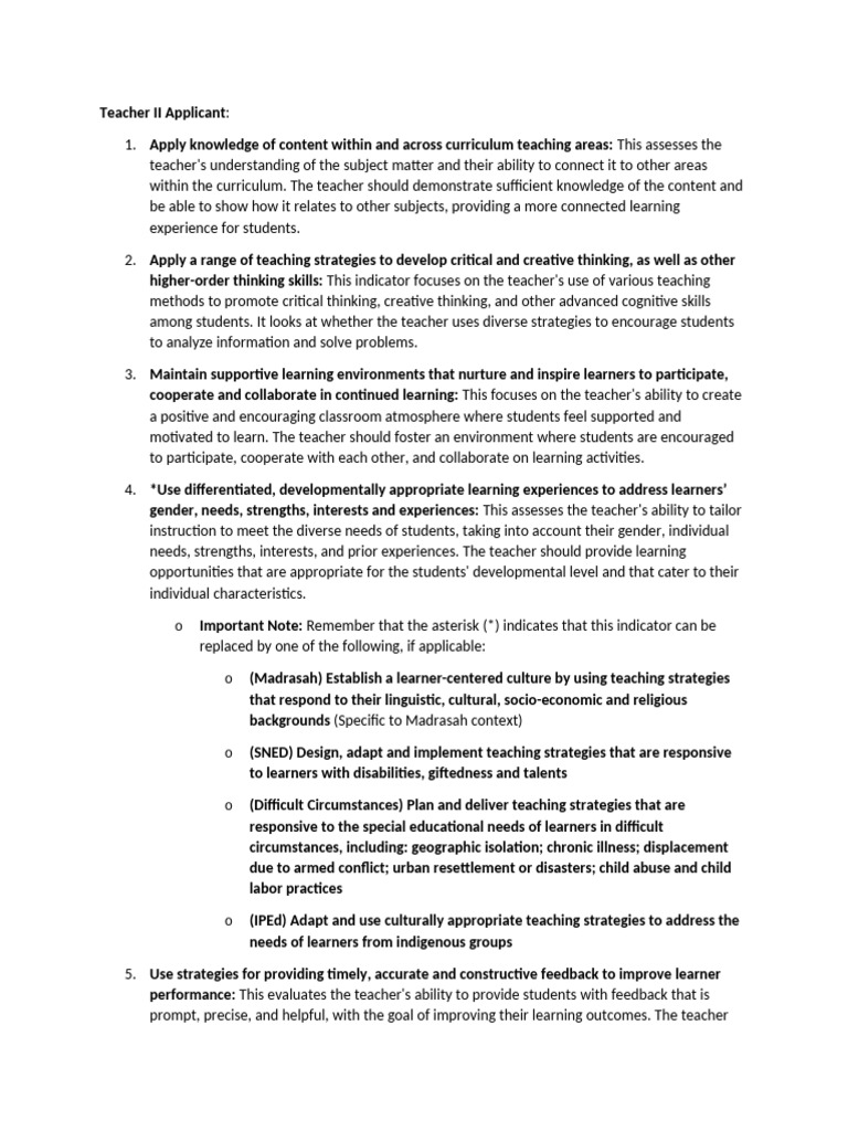Teacher II Applicant | PDF | Learning | Teachers