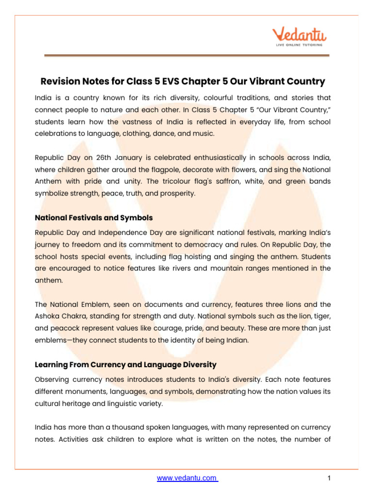 CBSE Notes Class 5 The World Around Us Chapter 5 - Free PDF | PDF