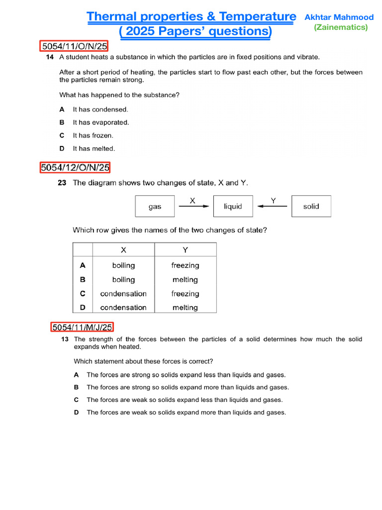 Thermal Properties & Tem | PDF | Temperature | Heat