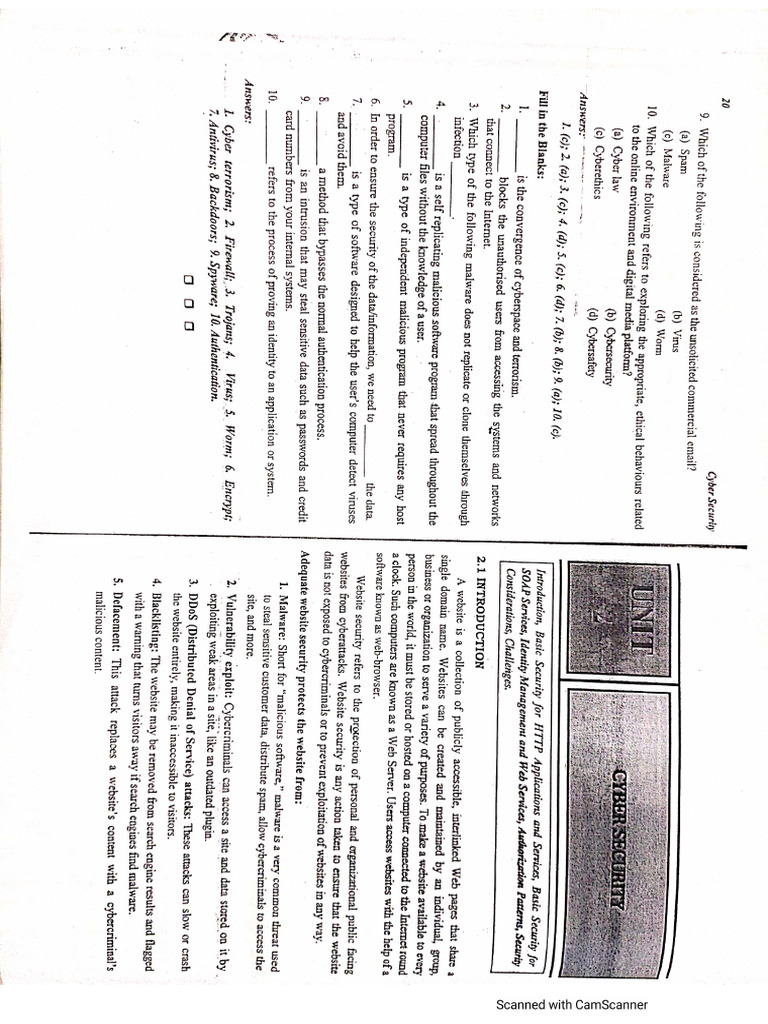 Cyber Security Unit 2 | PDF