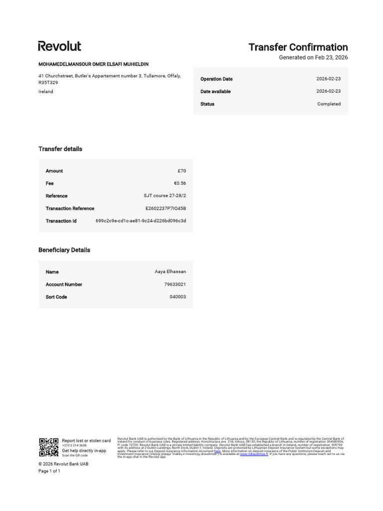 Transaction Confirmation Report - en Us - 2af9d5 | PDF | Banking ...
