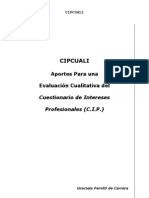 Aportes para Una Evaluación Cualitativa Del Cuestionario de Intereses Profesionales