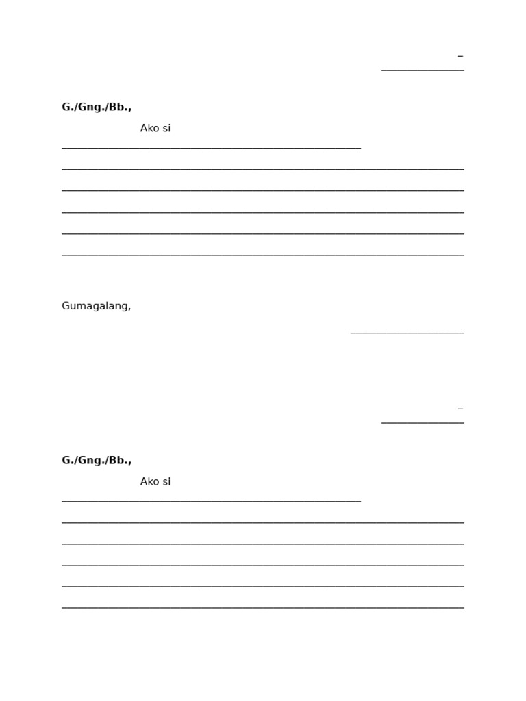Liham Template | PDF