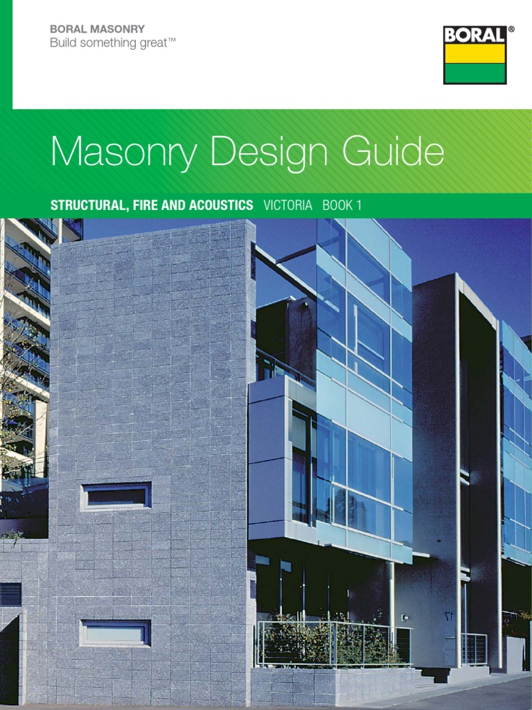 Masonry Design Guide Masonry Concrete