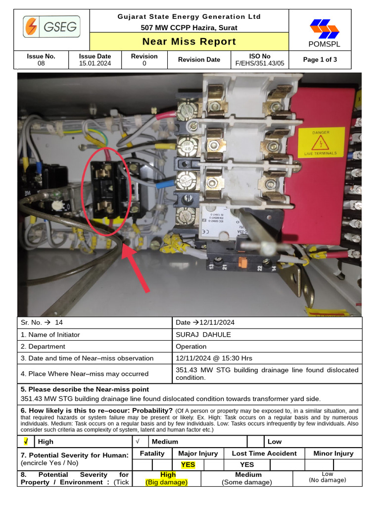 14 - 351.43 MW STG Building Drainage Line Found Dislocated Condition ...