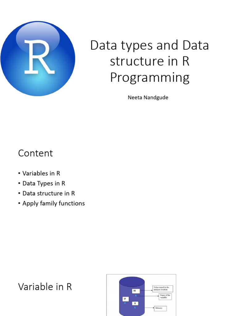 Data Types and Data Structures in R | PDF | Data Type | Computer ...