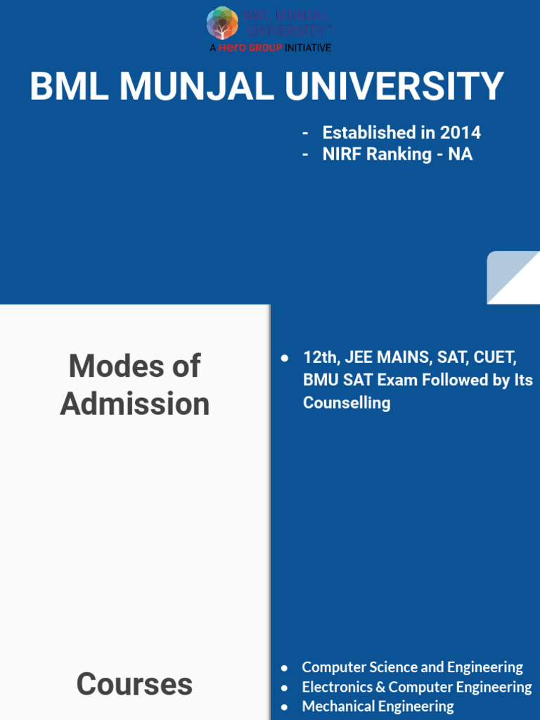 BML Munjal University | PDF