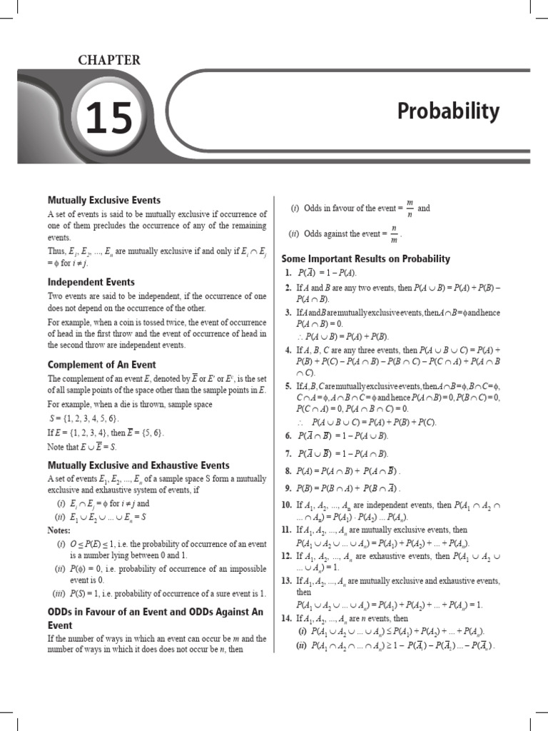 Public - 15 Probability Theory Questions | PDF