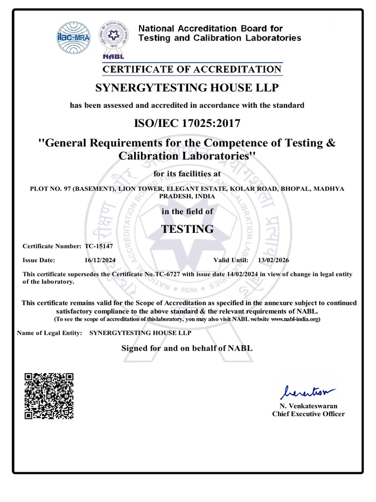 Certificate TC 15147 PDF | PDF