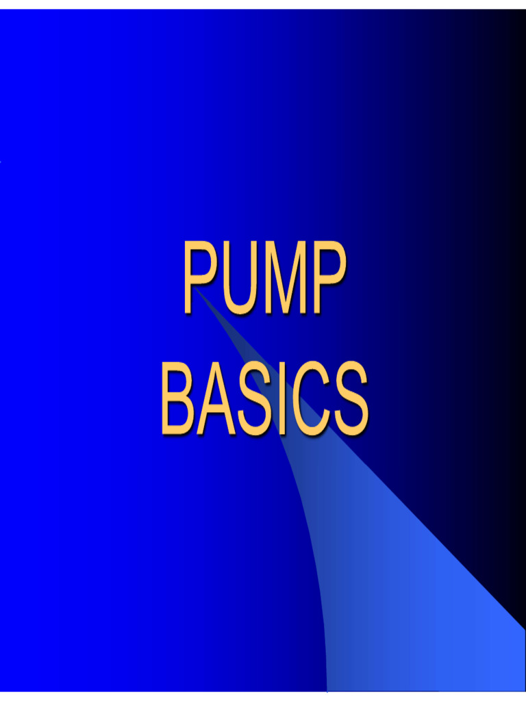 Pump Basics - PPT | PDF