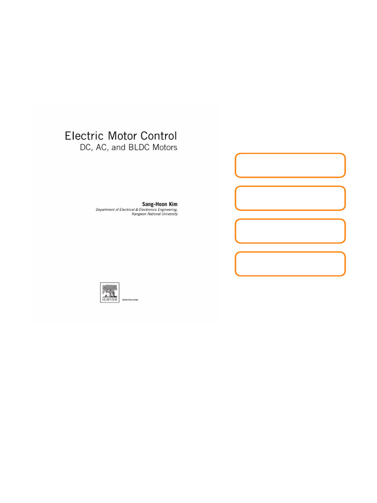 Electric Motor Control Sang-Hoon Kim PDF Version | PDF | Power ...