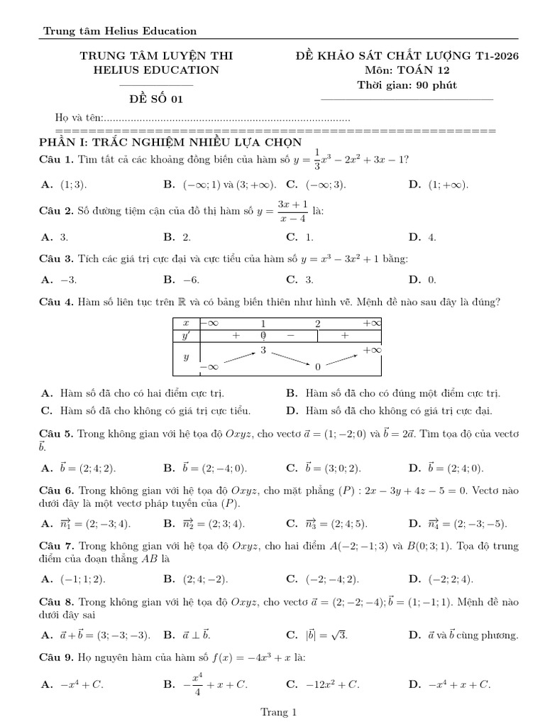 Khảo sát T1 | PDF