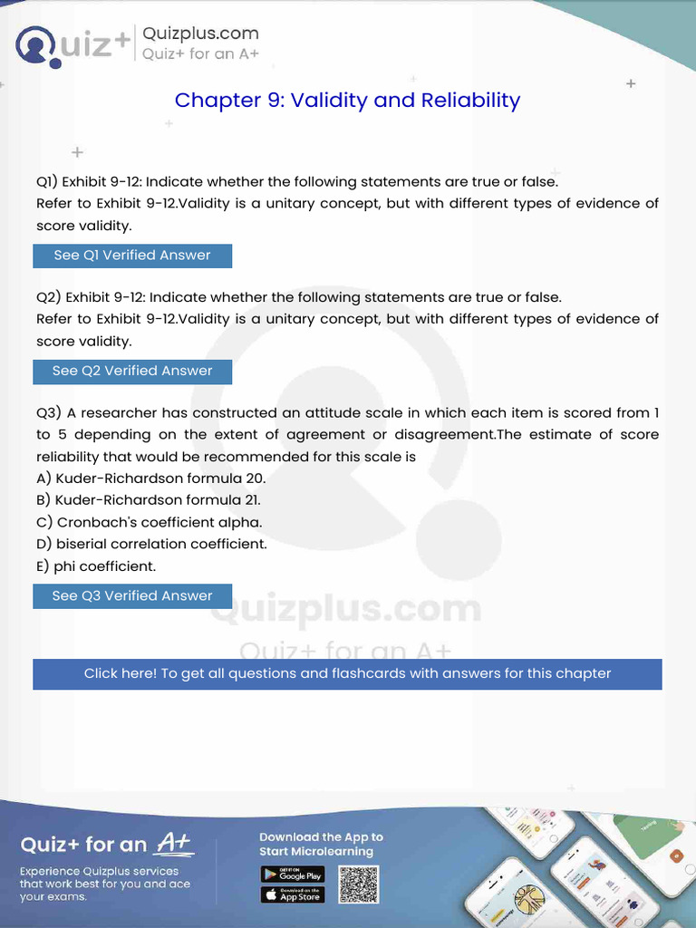 Refer To Exhibit 912validity Is A Unitary Concept But With Different ...