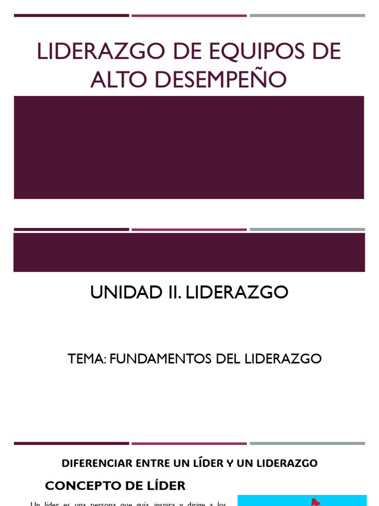 Unidad II Liderazgo | PDF | Liderazgo | Toma de decisiones