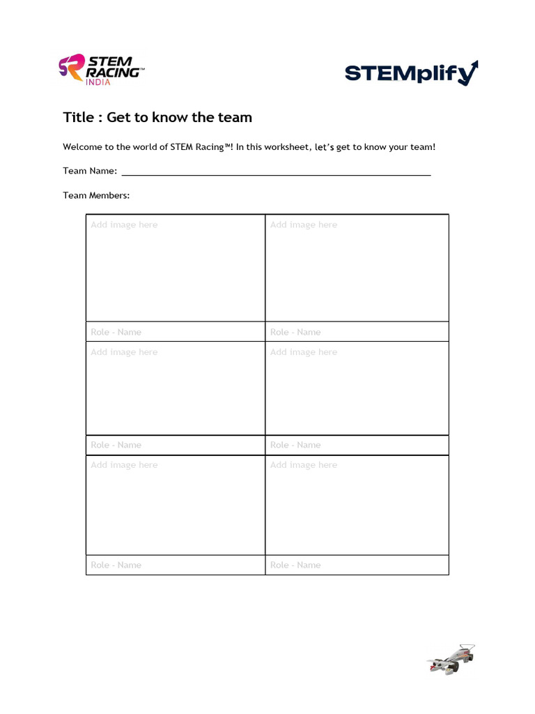 STEM Racing India Worksheets | PDF