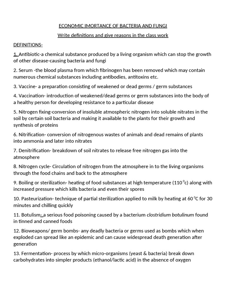 Bacteria and Fungi | PDF