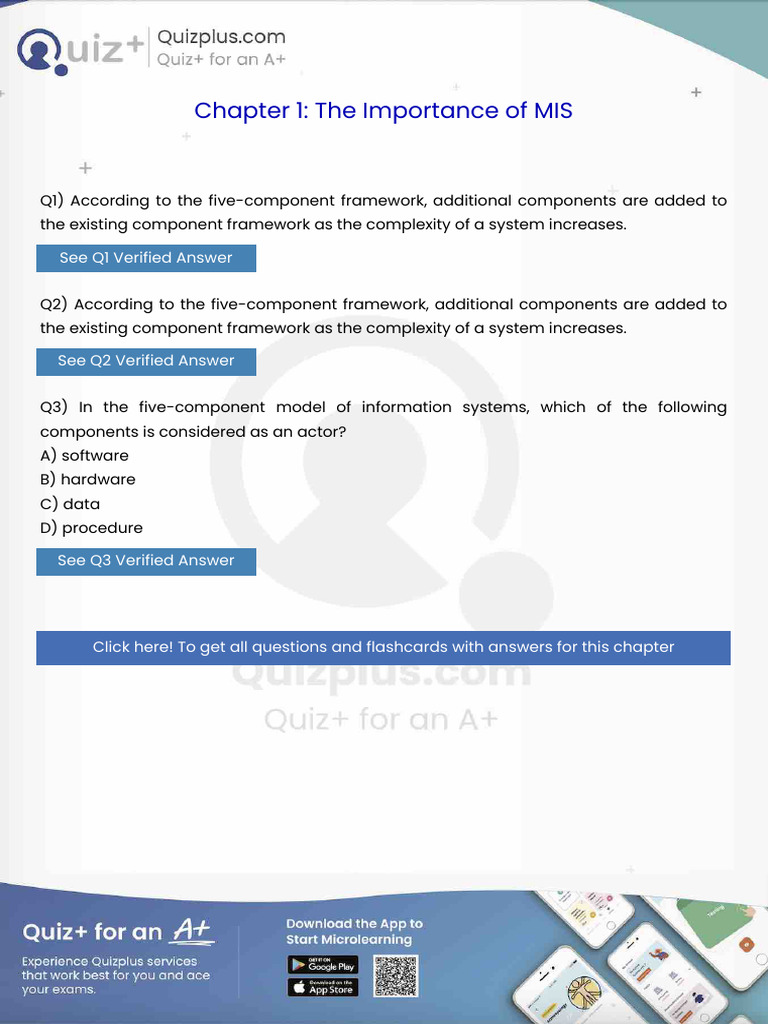 According To The Fivecomponent Framework Additional Components Are ...
