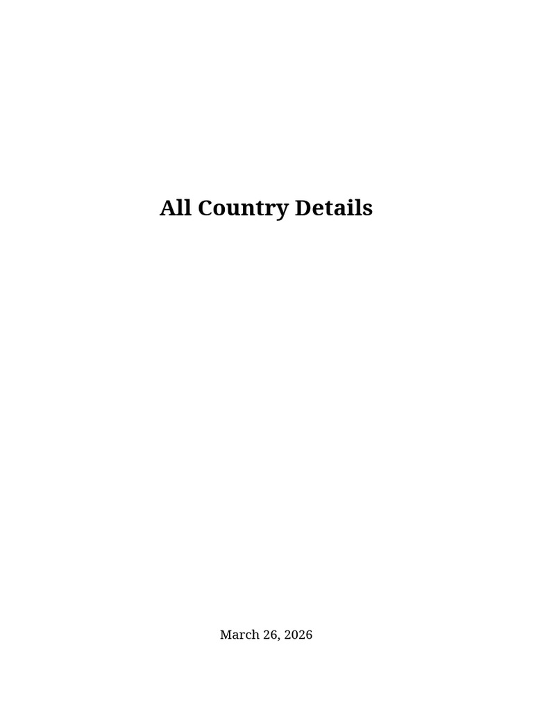 All Country Details | PDF