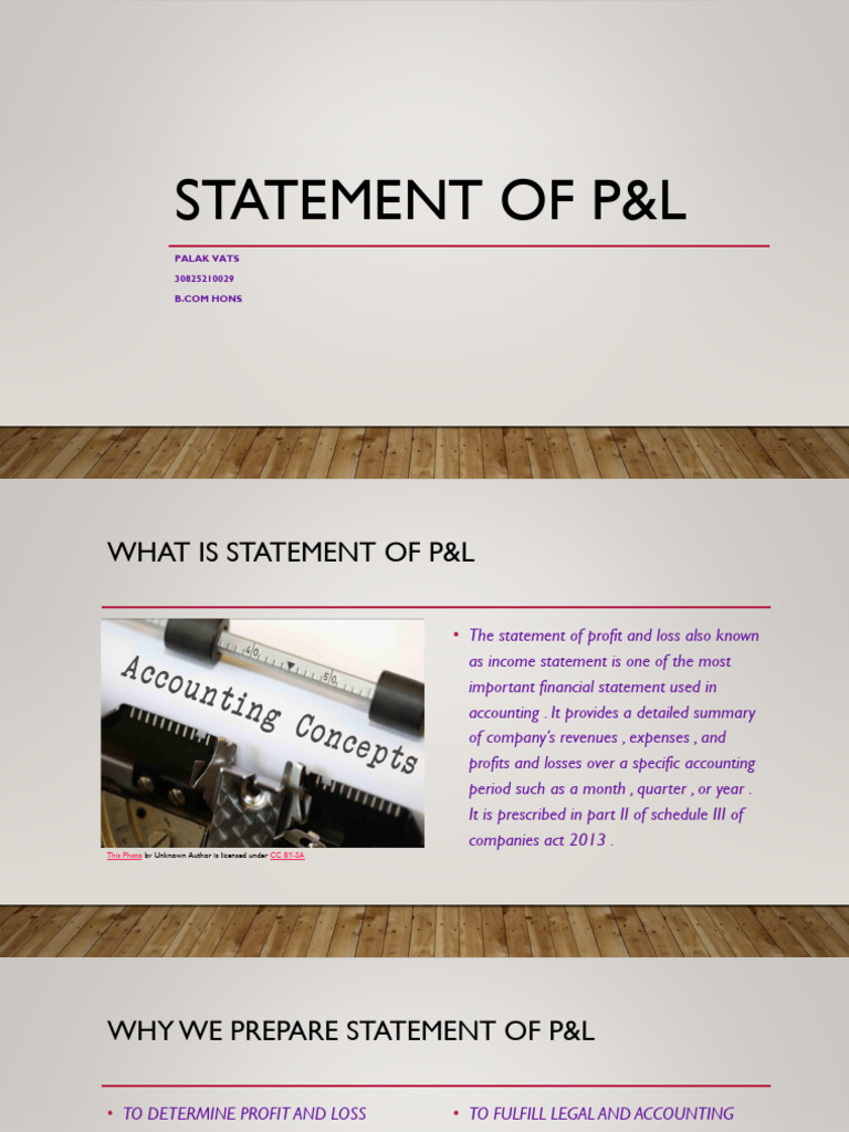 Statement of P&L | PDF