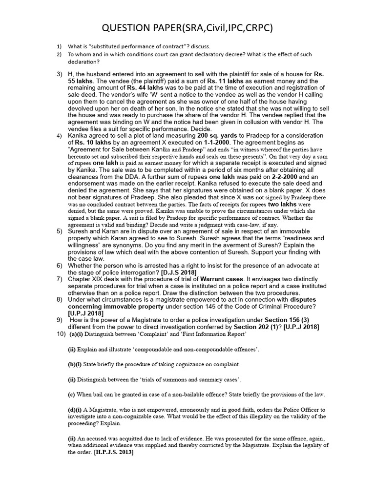 Question Paper Main | PDF