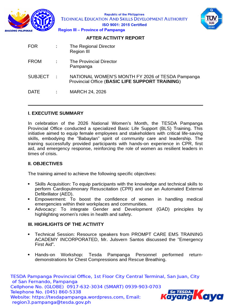 After Activity Report - NWMC 2026 | PDF